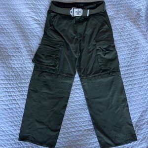 Boy Scouts of America Uniform Convertible Cargo Pants/Shorts with belt. Sz. Y 10
